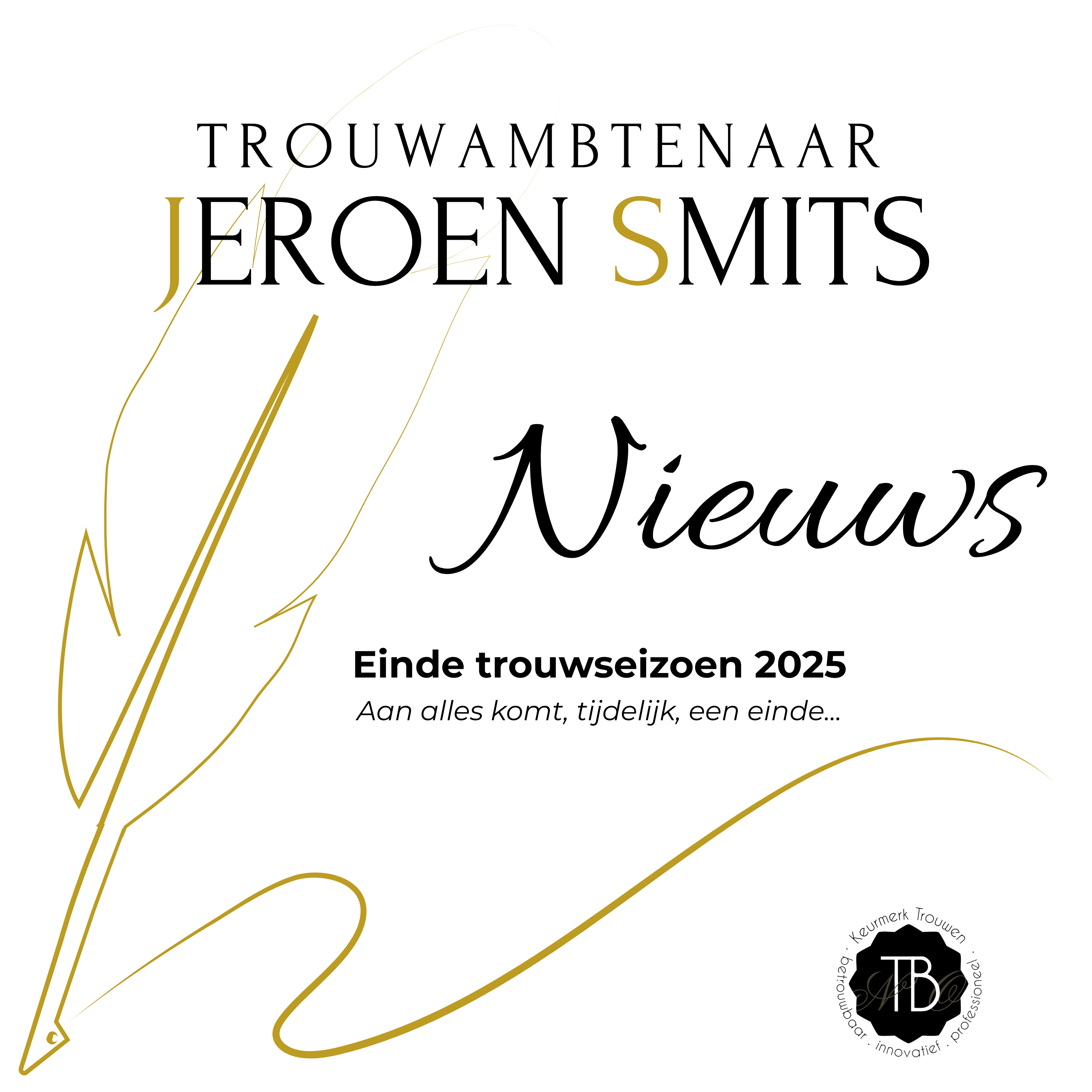 Einde trouwseizoen 2025 in zicht!